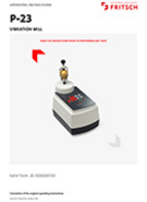 Operating manual Mini-Mill PULVERISETTE 23