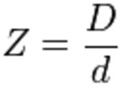Formula degree of comminution